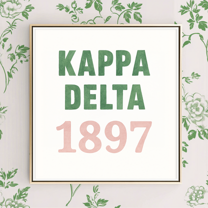 Kappa Delta Founding Year - Art Print