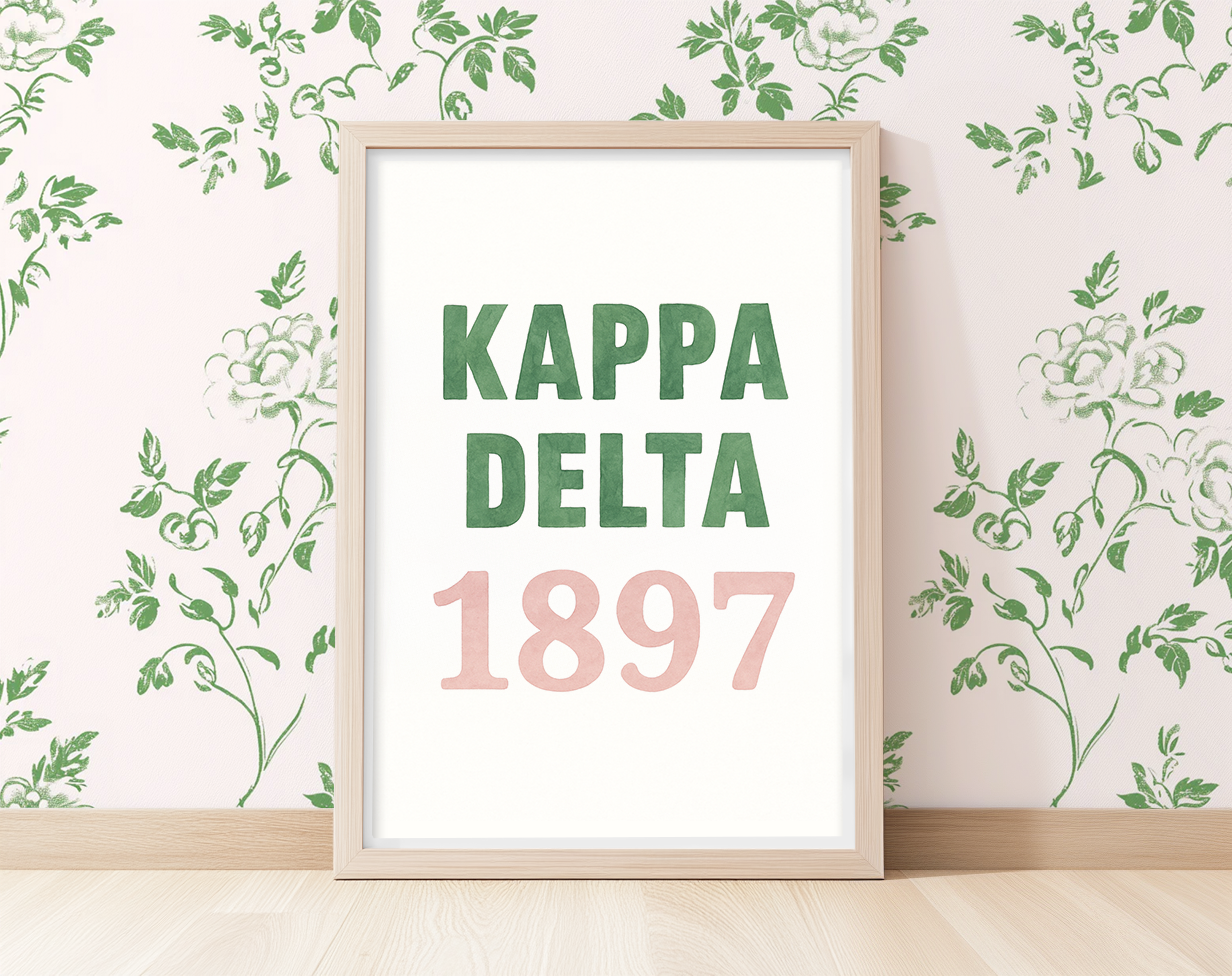 Kappa Delta Founding Year - Art Print