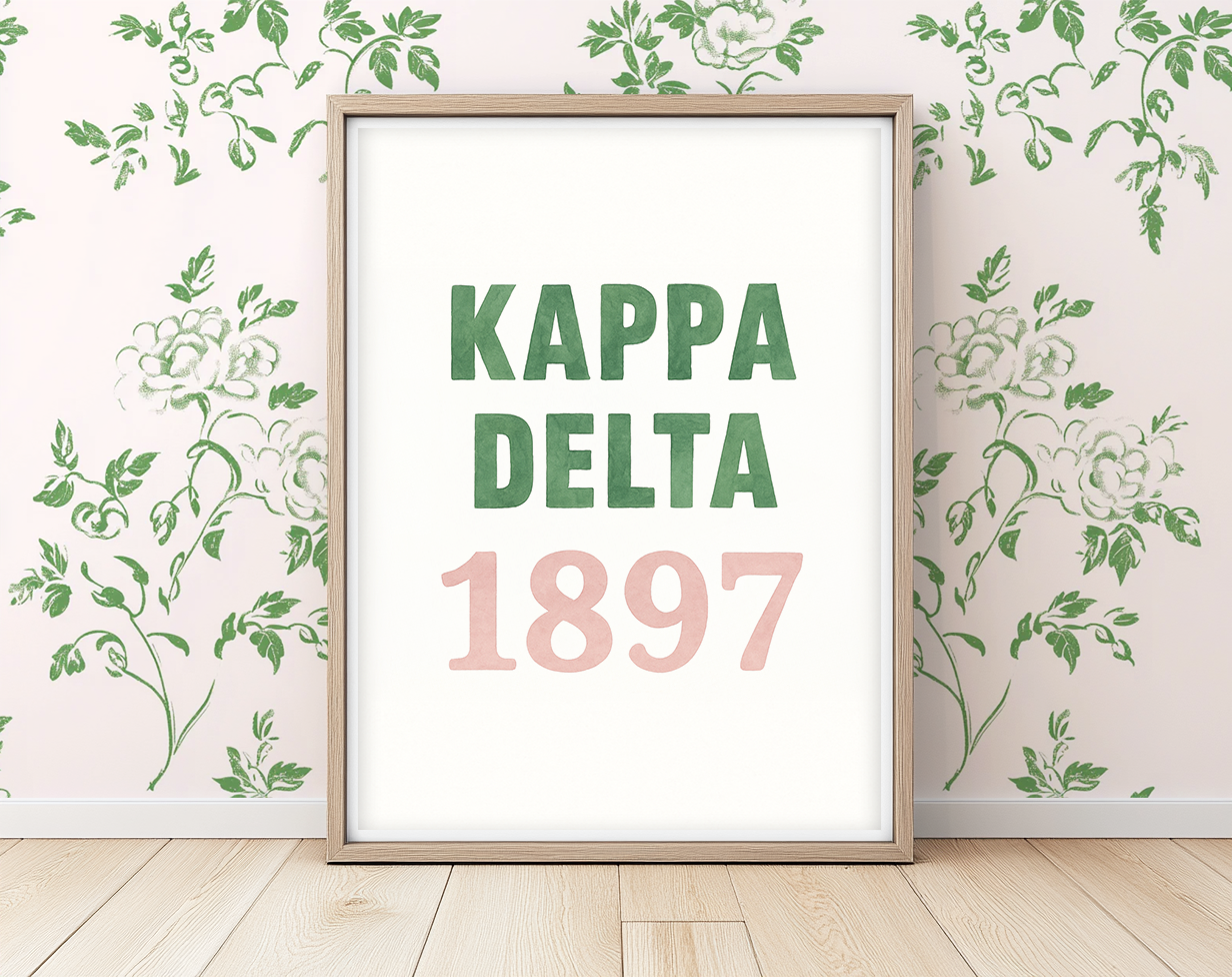 Kappa Delta Founding Year - Art Print