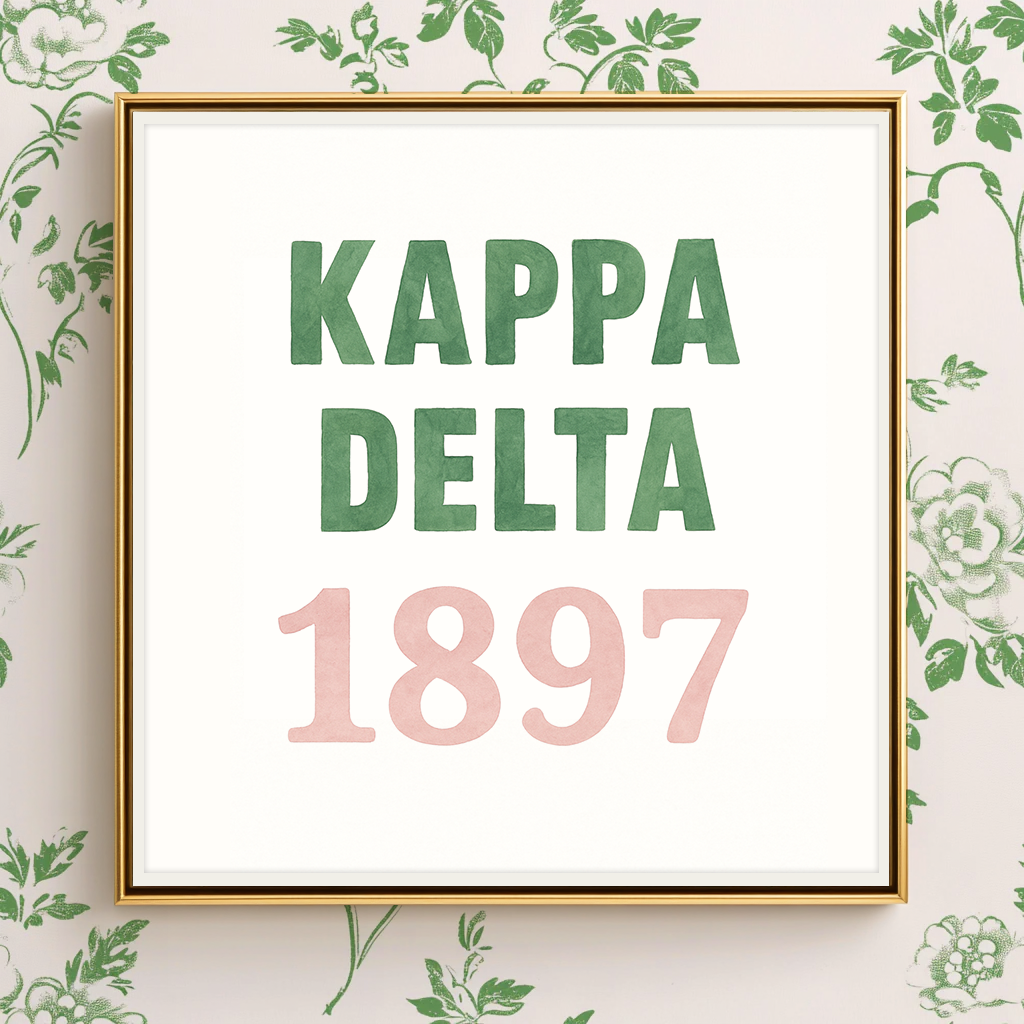 Kappa Delta Founding Year - Art Print
