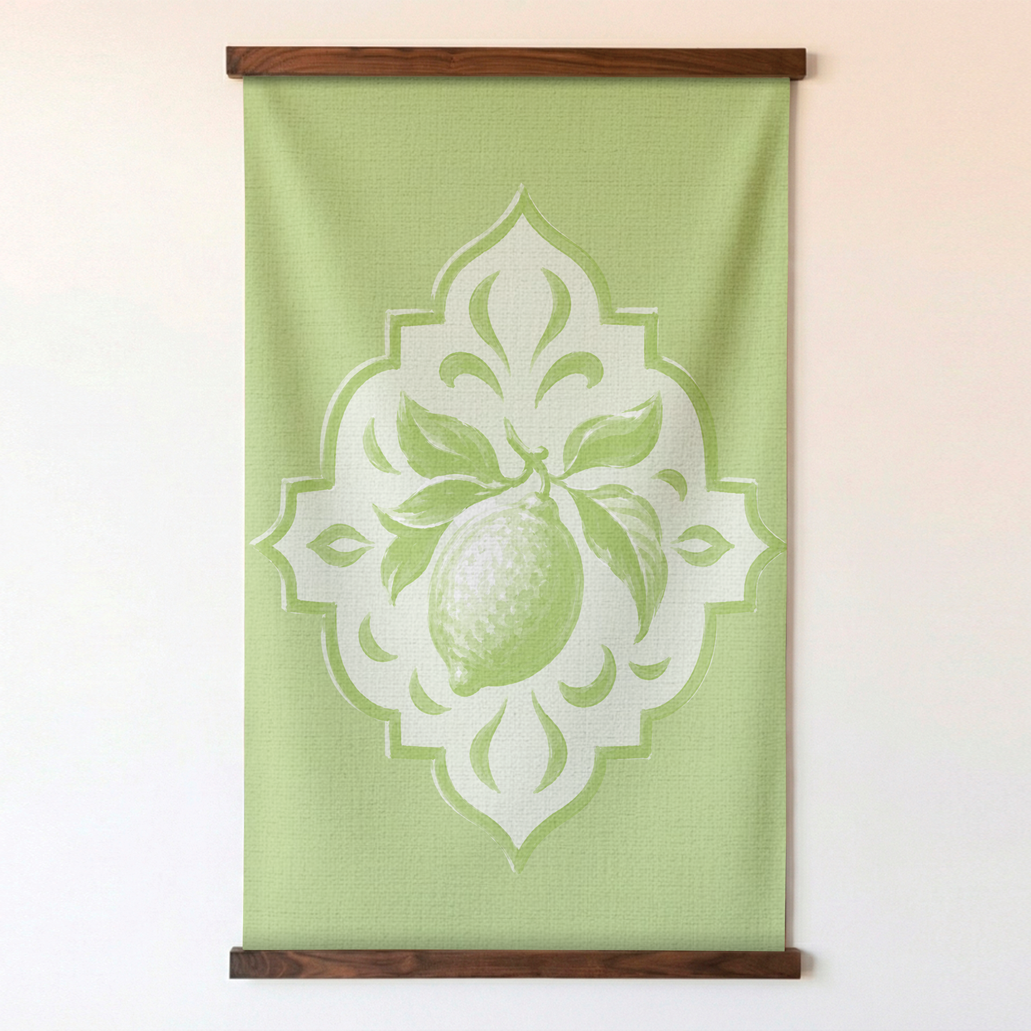Key Lime Celadon Mosaic Study - Tapestry