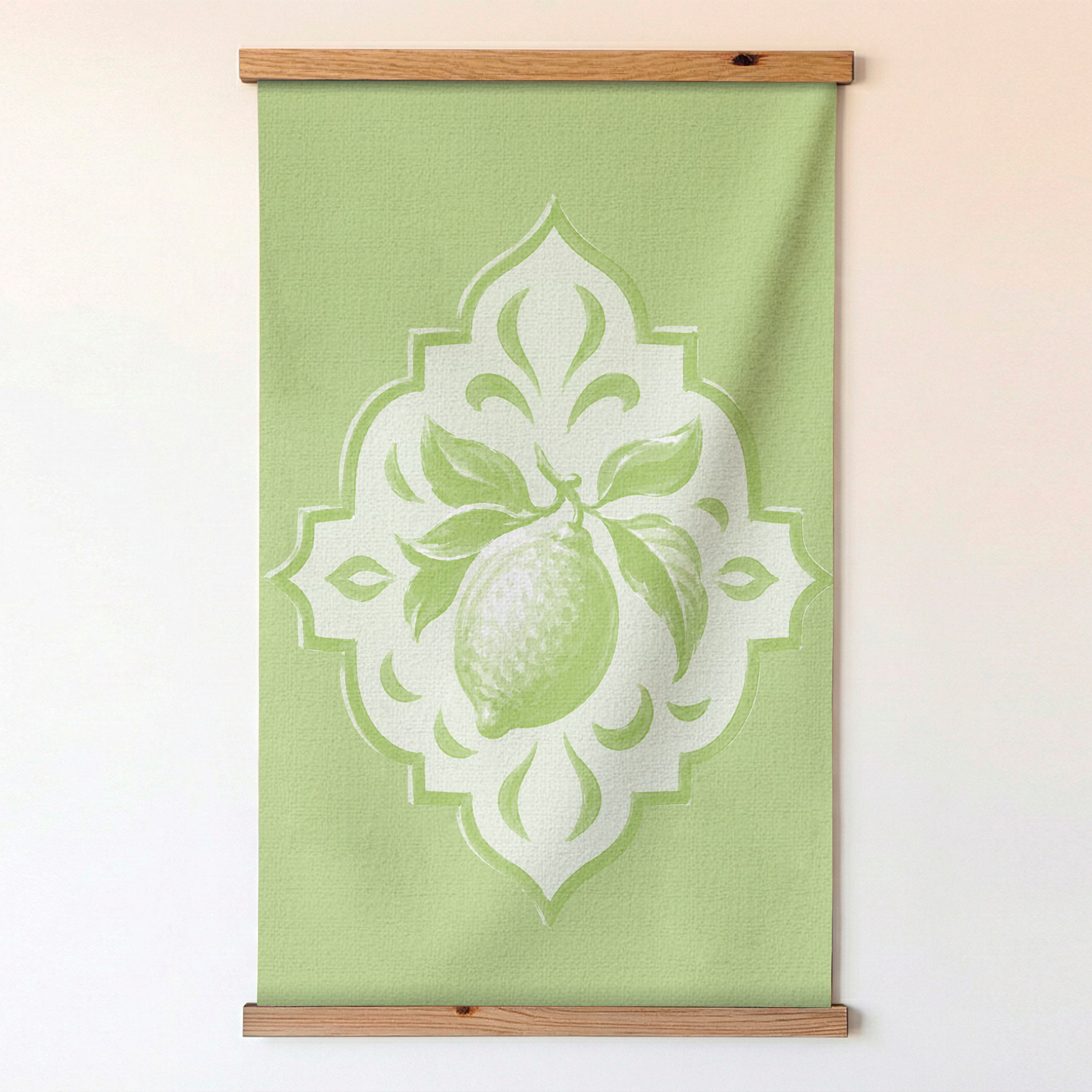 Key Lime Celadon Mosaic Study - Tapestry