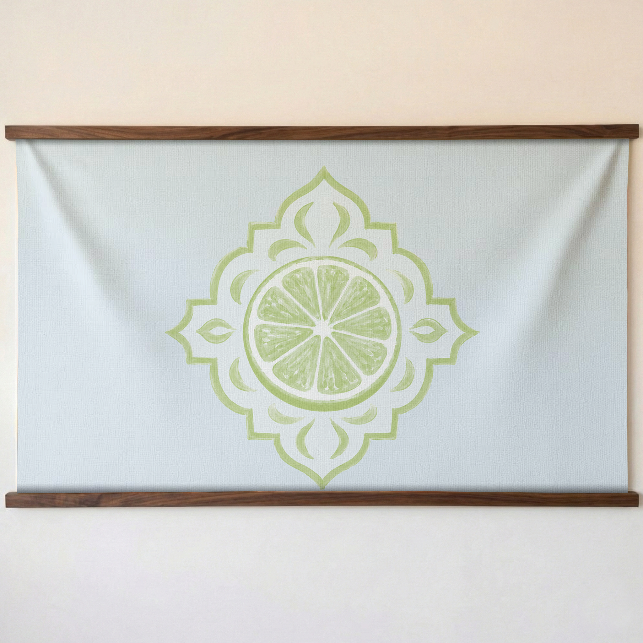 Key Lime Columbia Blue Mosaic Study - Tapestry