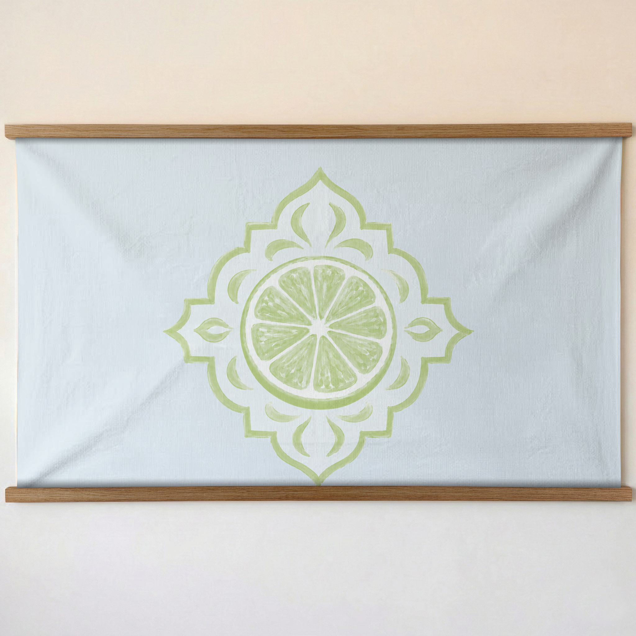 Key Lime Columbia Blue Mosaic Study - Tapestry