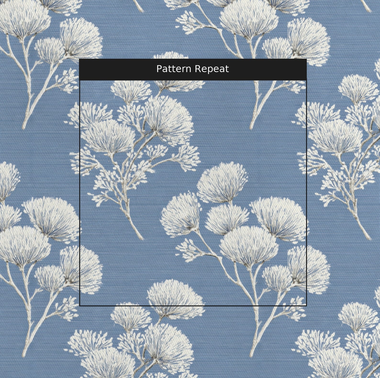 Stormy Silk Fabric by the Yard — pattern repeat