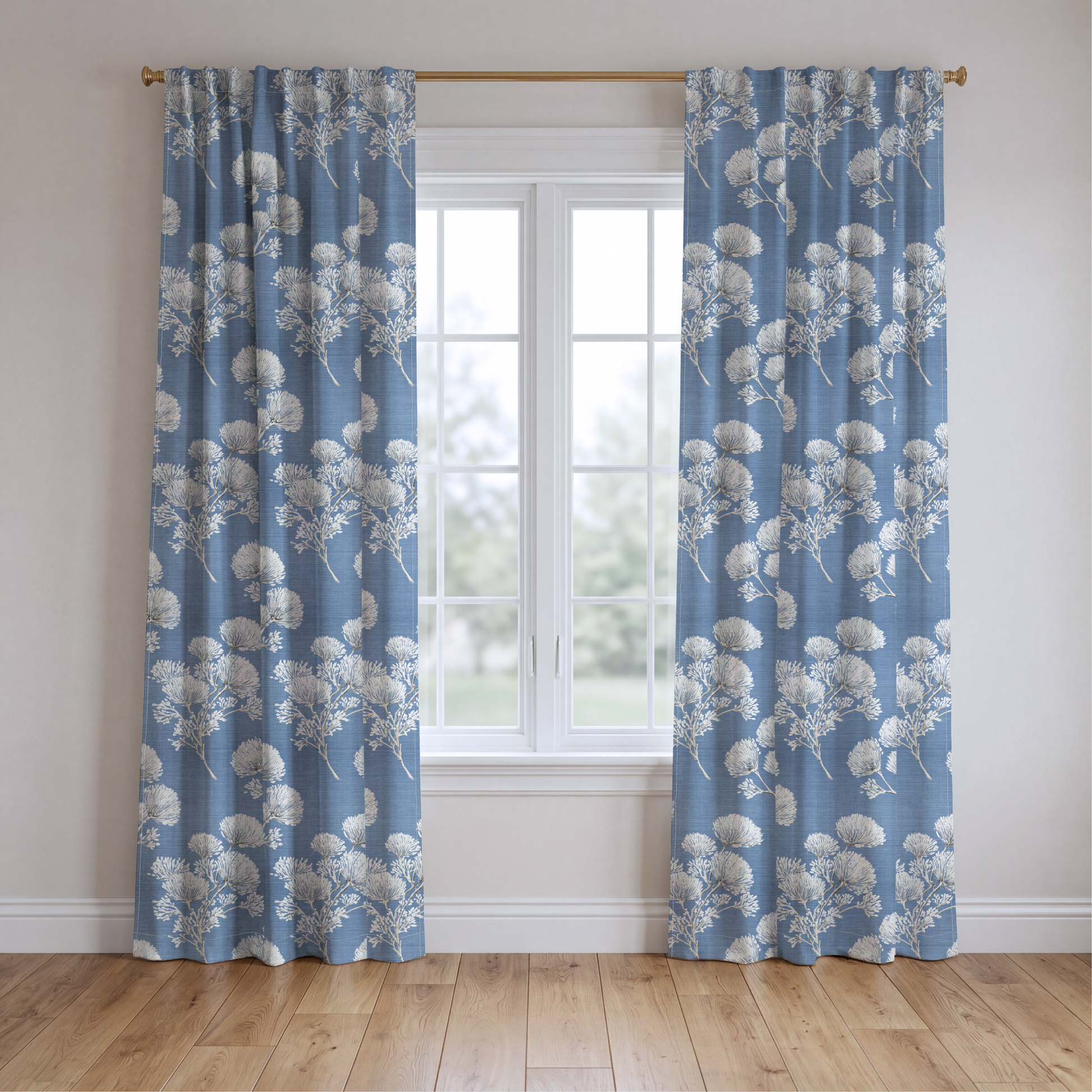 Stormy Silk - Drapery — two panels