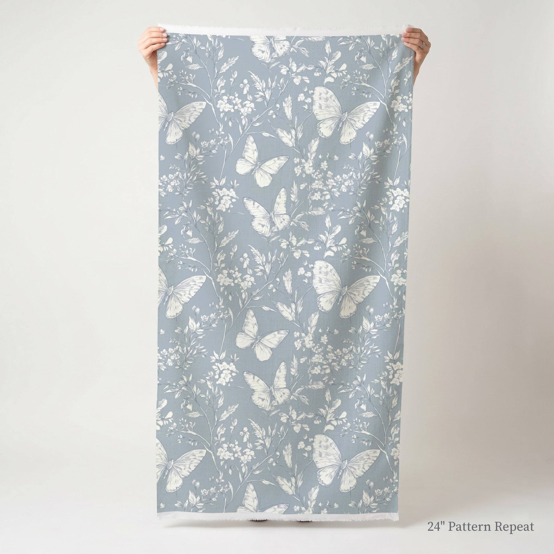 Collierville Blue Fabric by the Yard