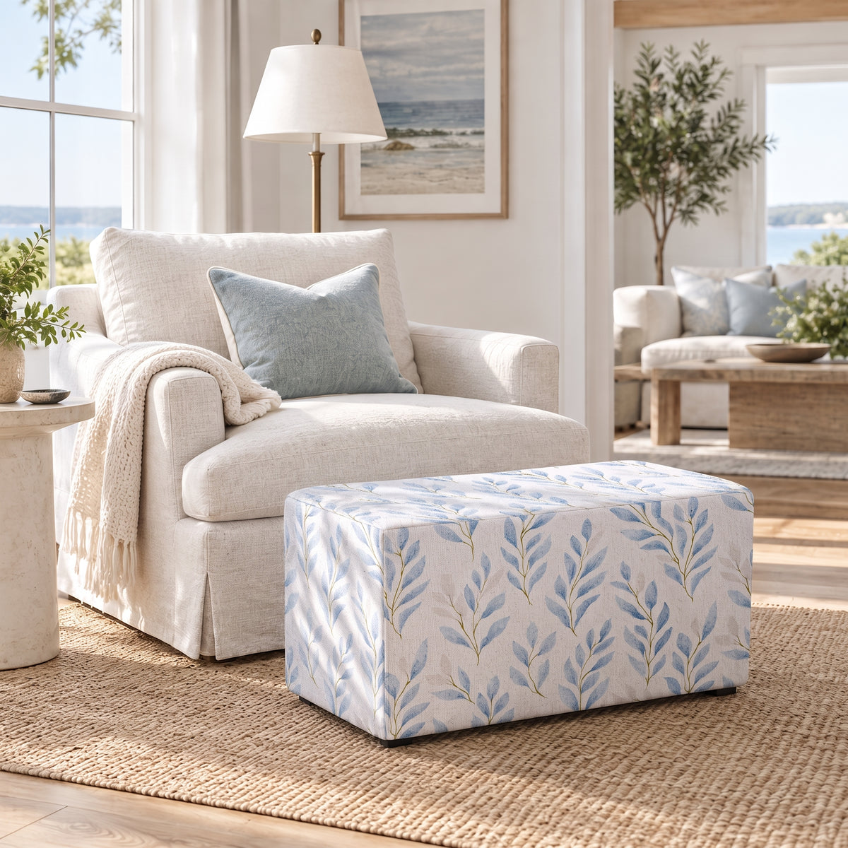 The Josephine Ottoman in Atlantic Ferns
