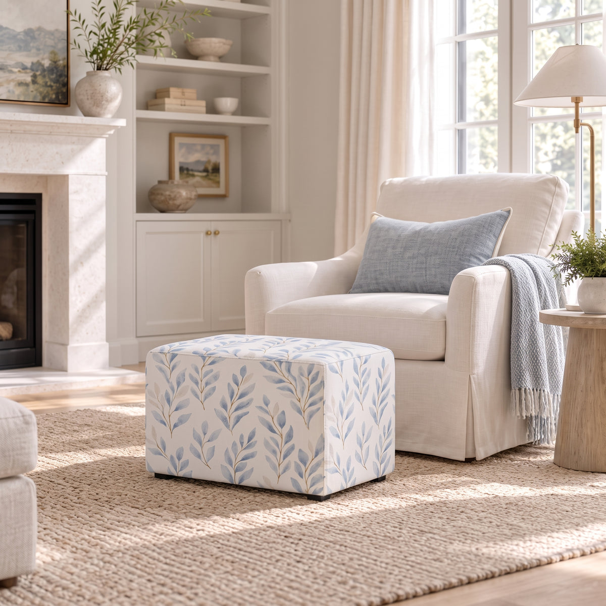 The Josephine Ottoman in Atlantic Ferns