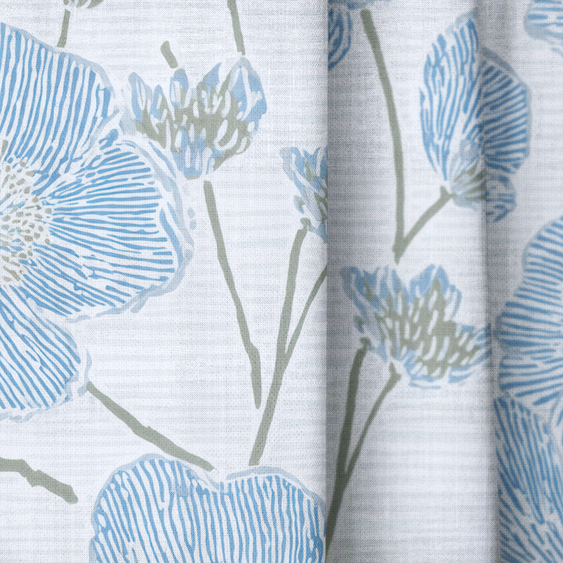Blue Dresses - Drapery — close up