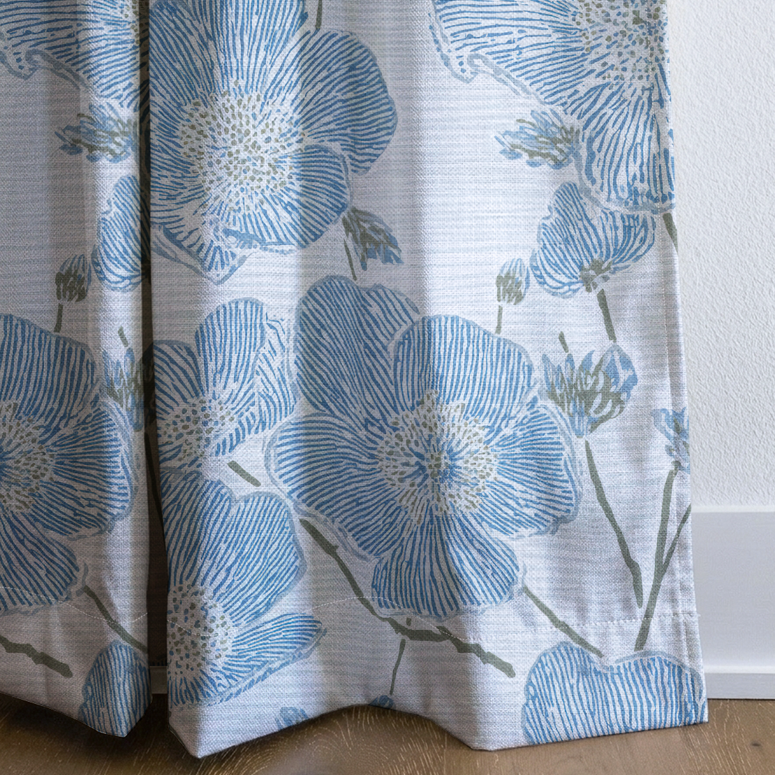 Blue Dresses - Drapery — corner closeup