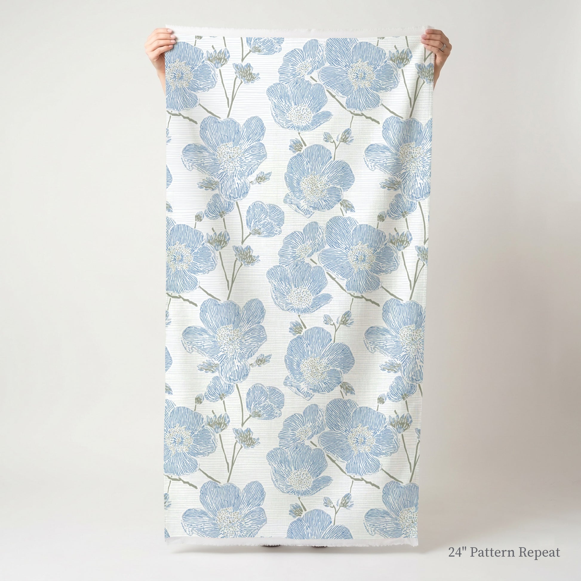 Blue Dresses Fabric by the Yard