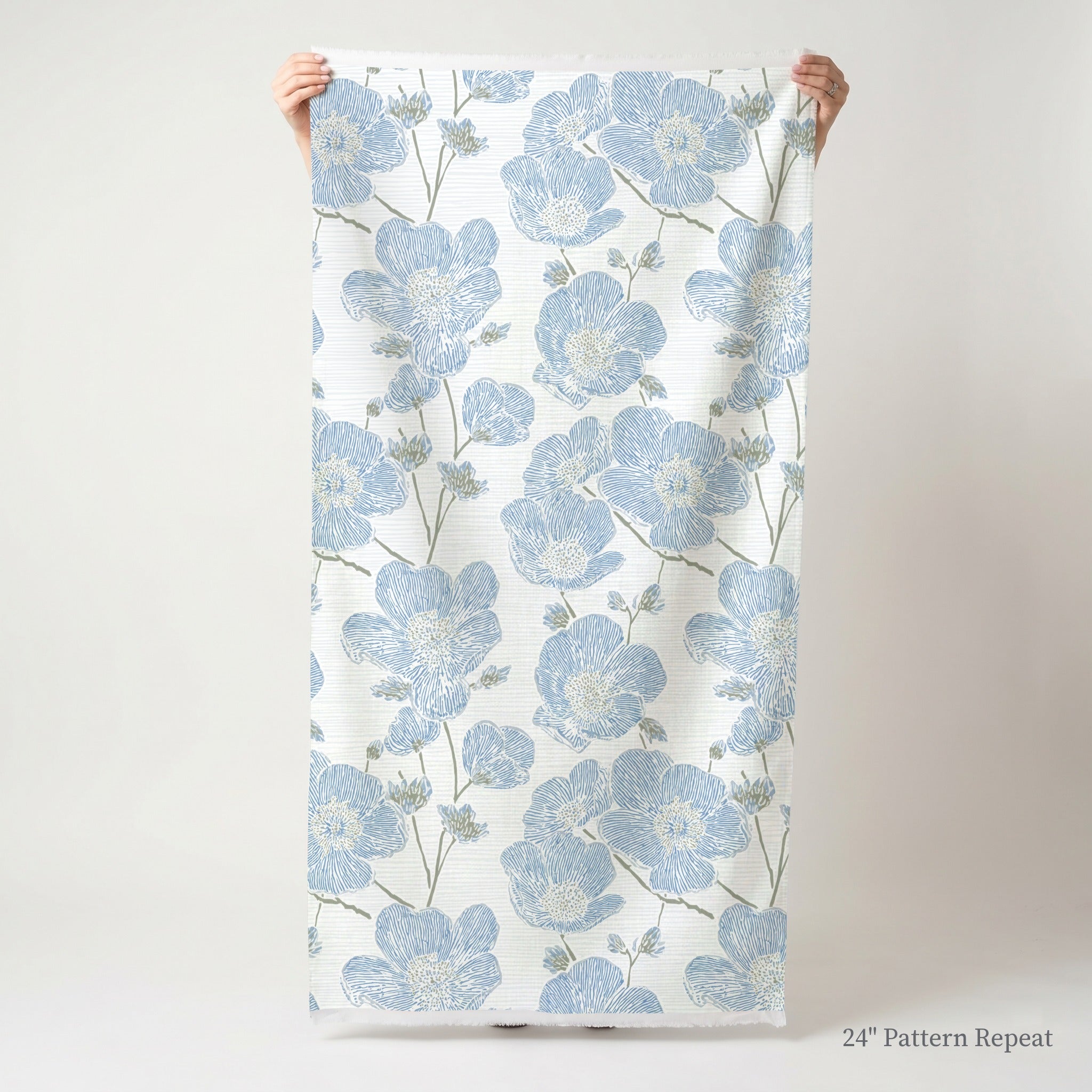Blue Dresses Fabric by the Yard