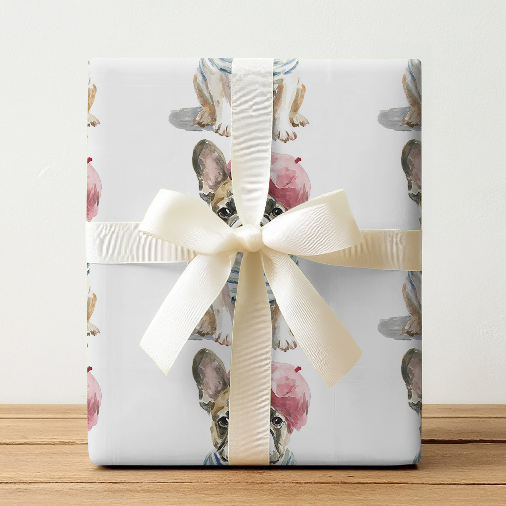 Bonjour Bark-Wrapping Paper
