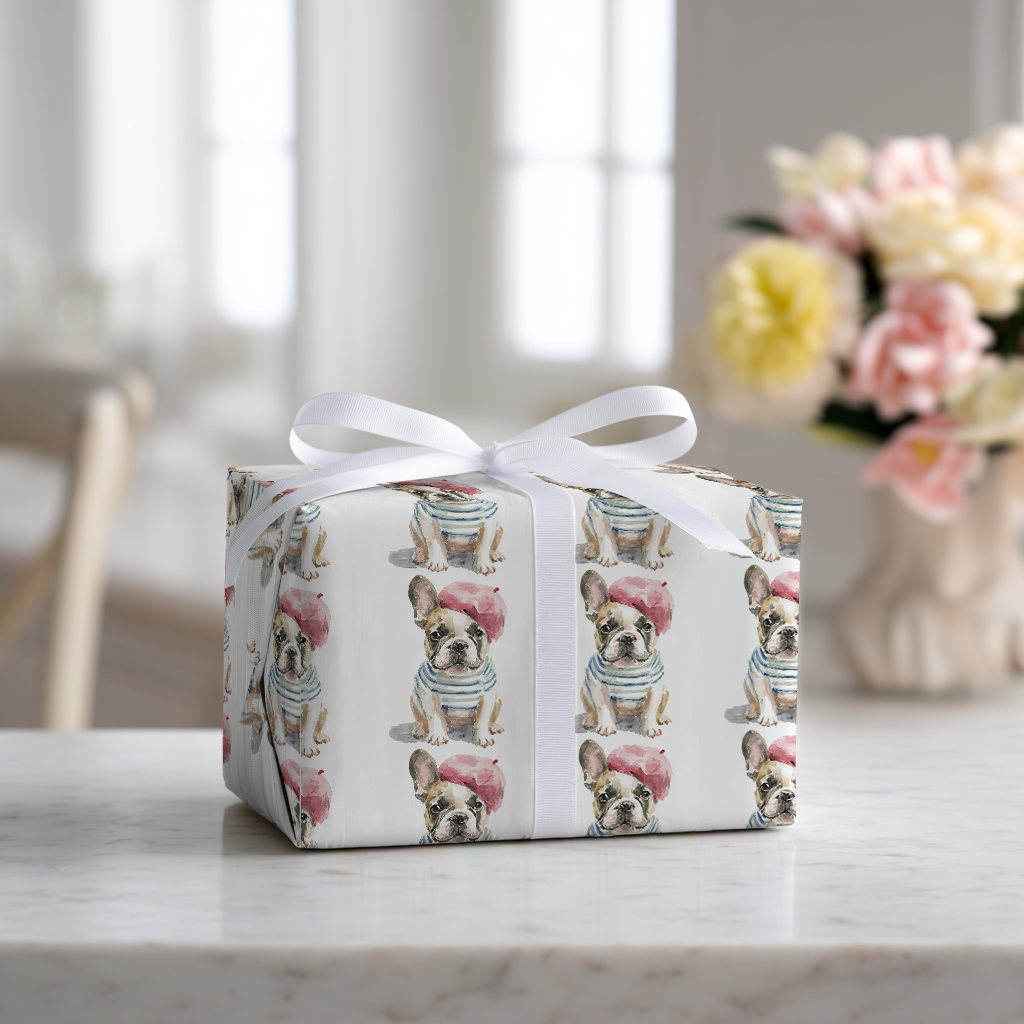 Bonjour Bark-Wrapping Paper