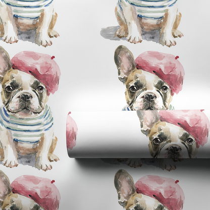 Bonjour Bark-Wrapping Paper