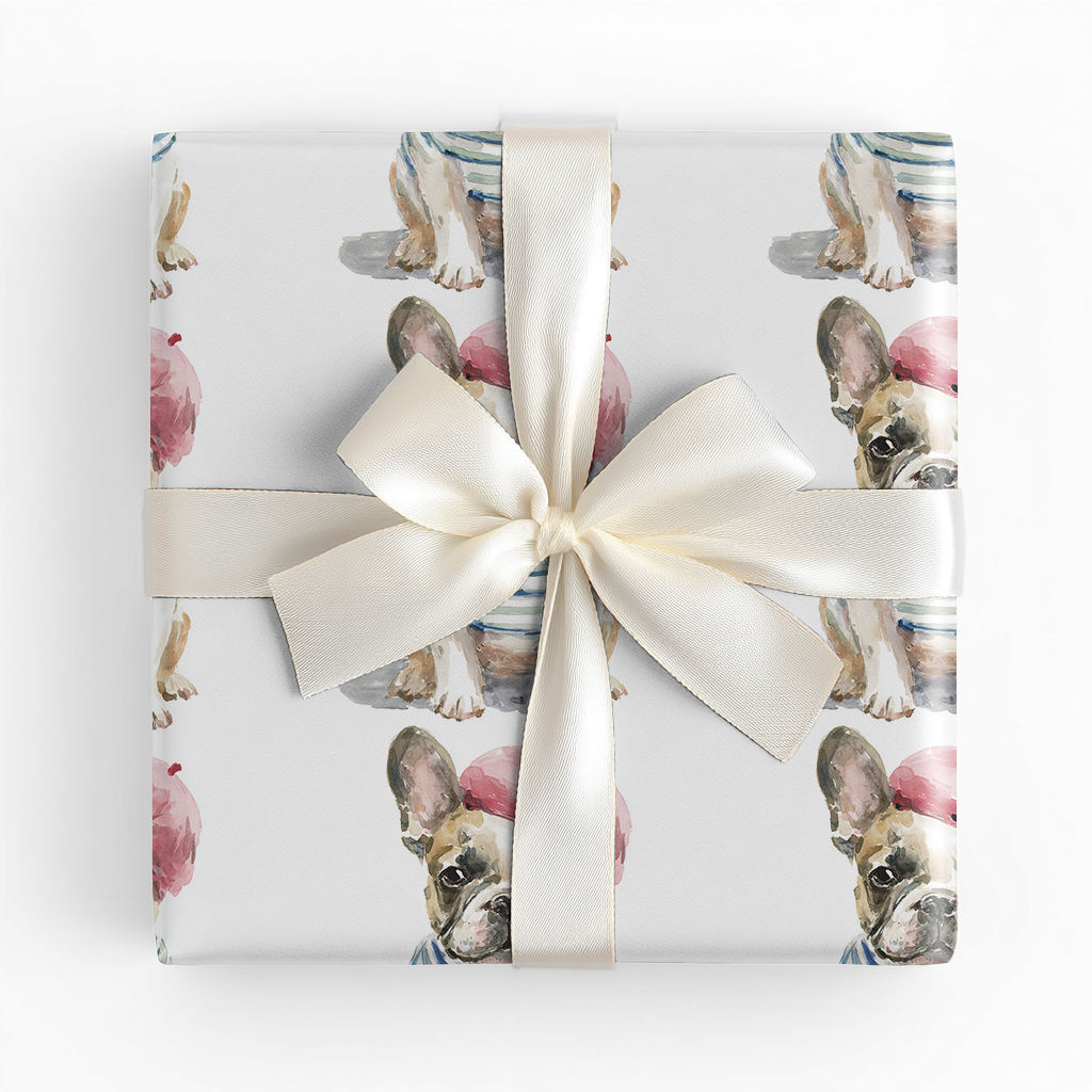 Bonjour Bark-Wrapping Paper