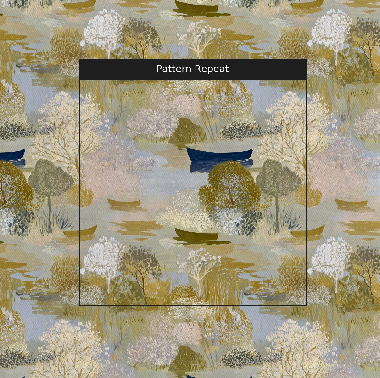 Still Water Fabric by the Yard — pattern repeat