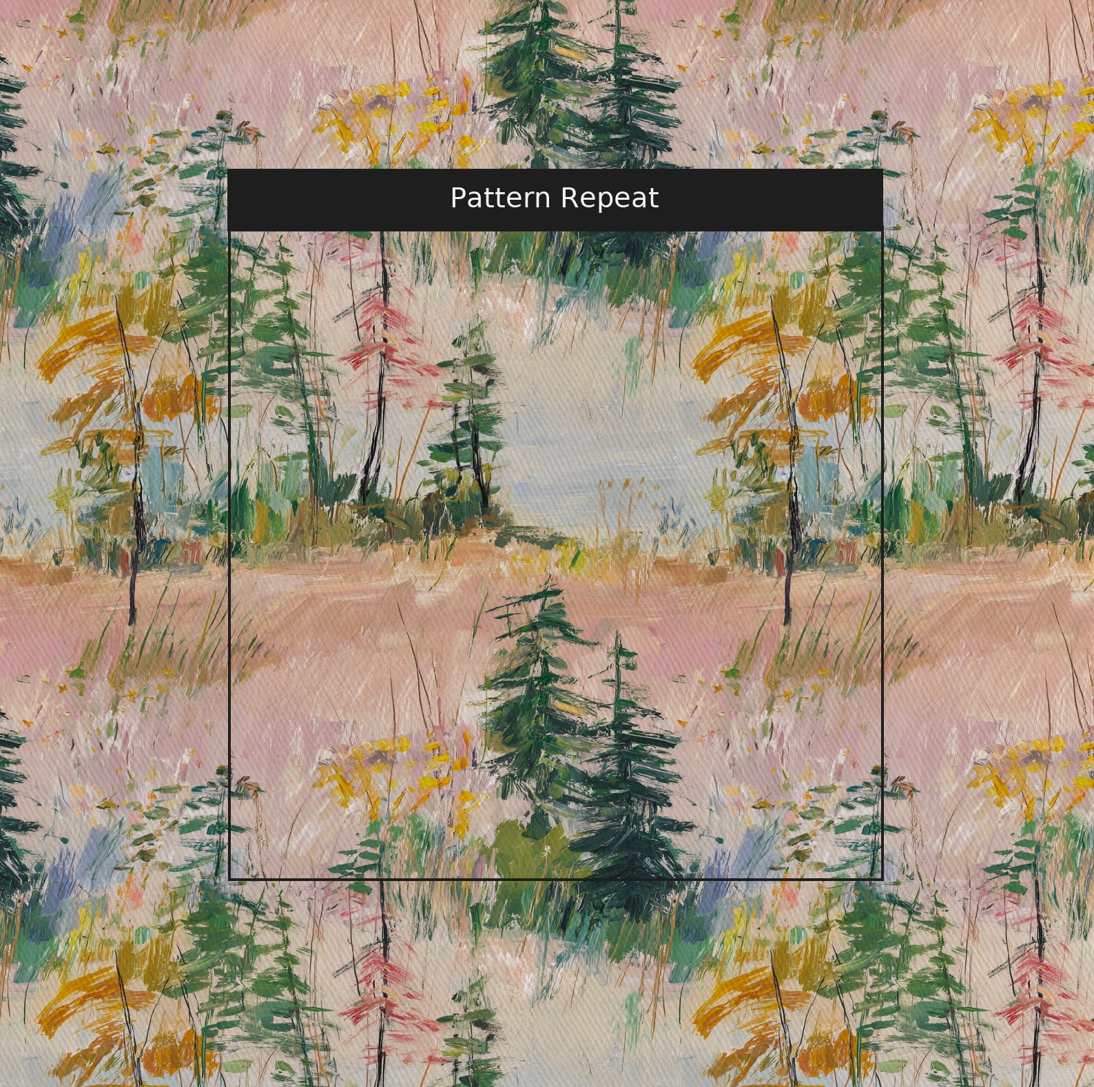 Botanical Archive Fabric by the Yard — pattern repeat