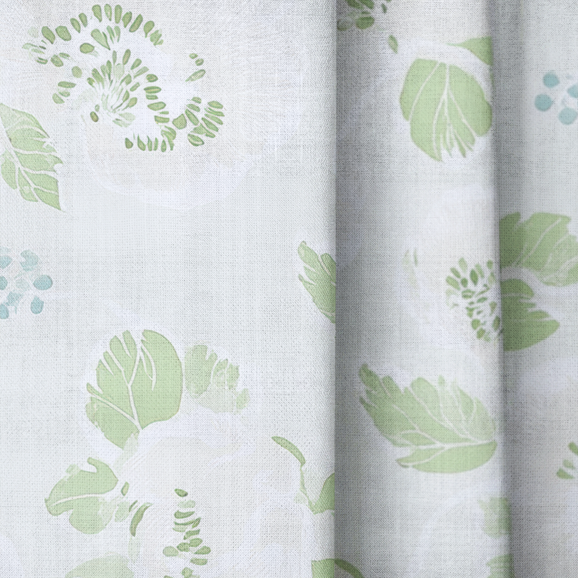 Pistachio Petals - Drapery — close up