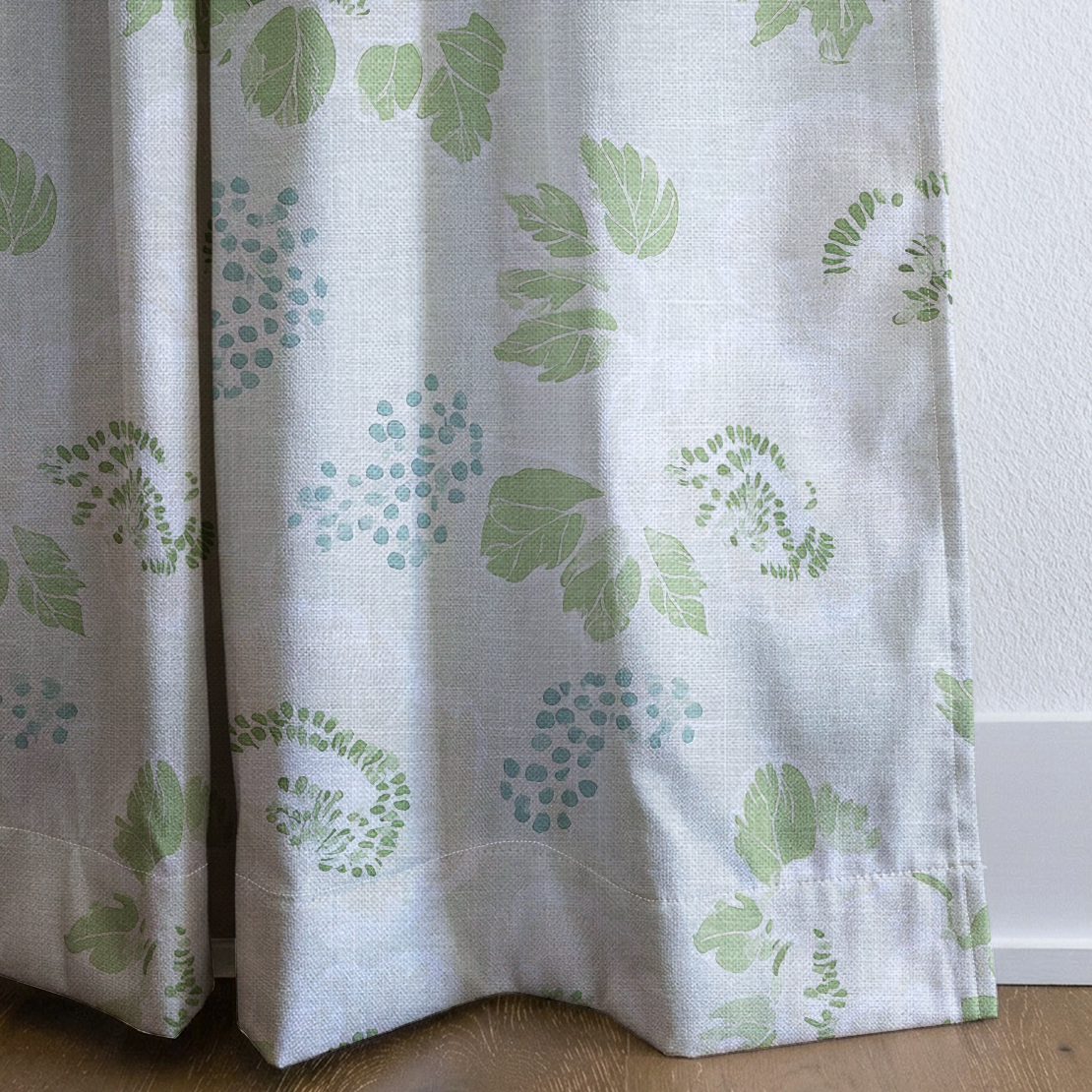 Pistachio Petals - Drapery — corner closeup