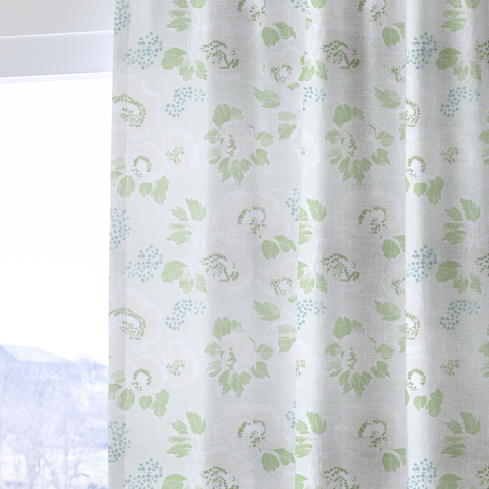 Pistachio Petals - Drapery — one panel