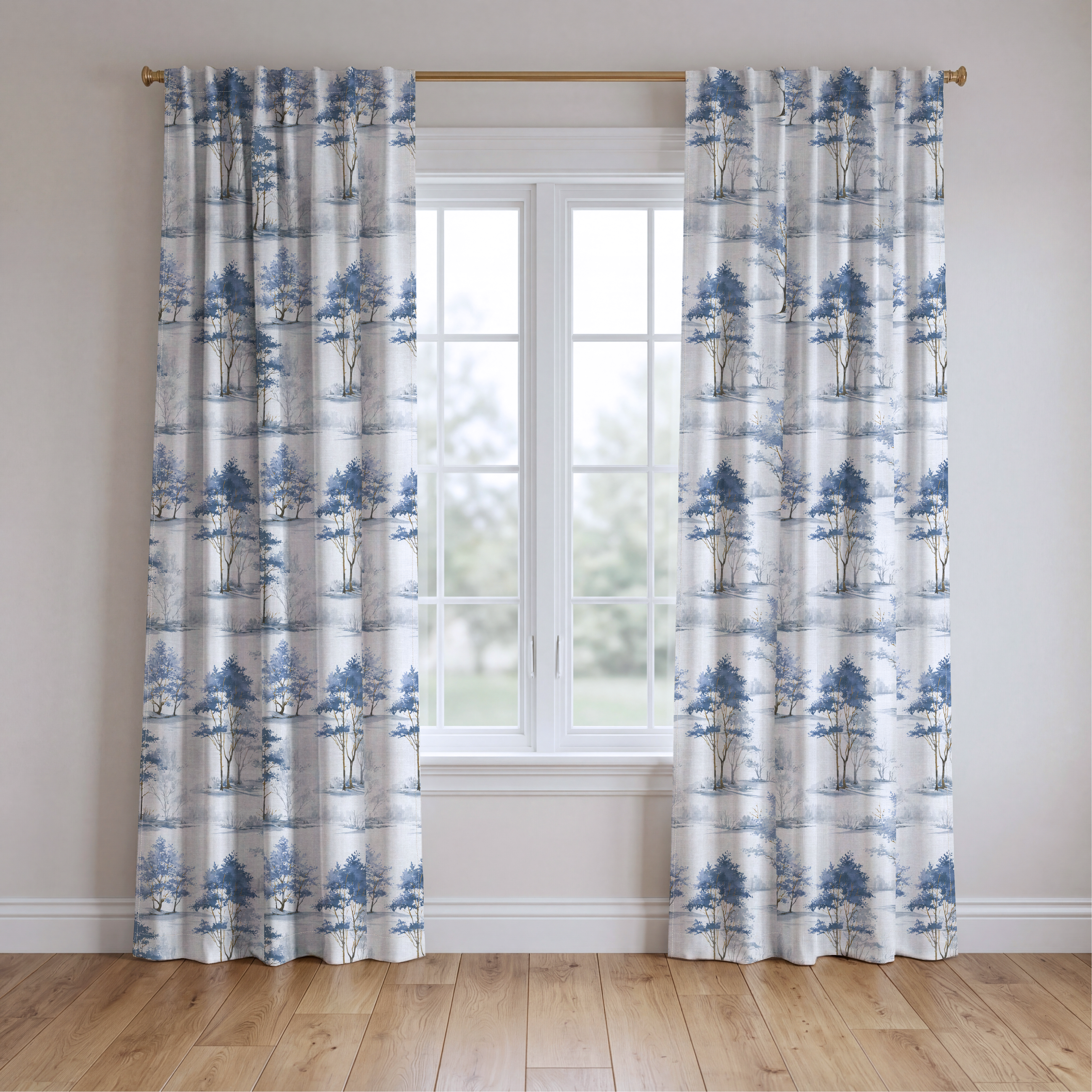 Snowbird - Drapery — two panels