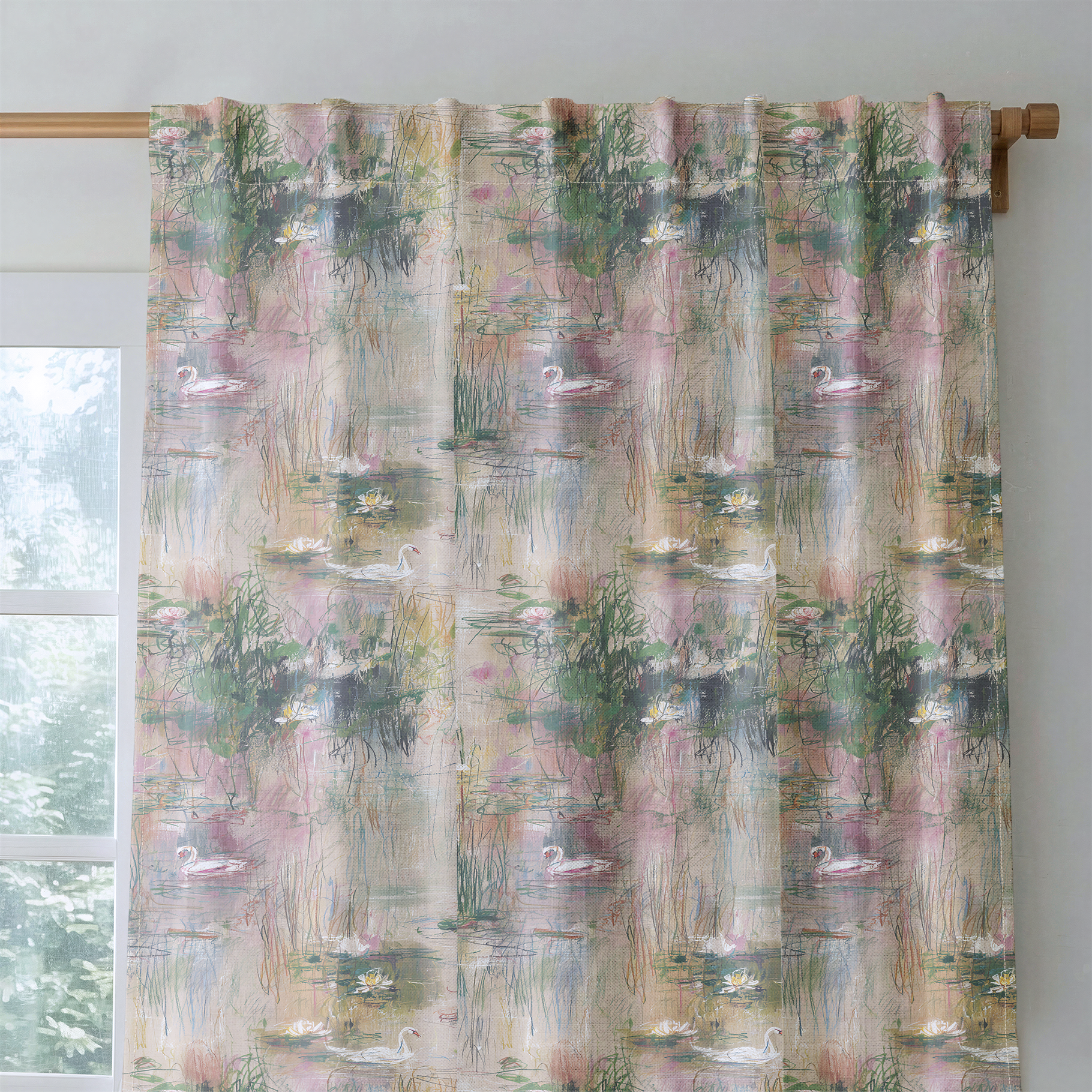 Poised Pond - Drapery — rod