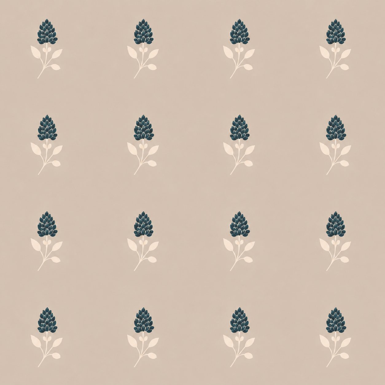 Hedgerow Traventine Floral Wallpaper