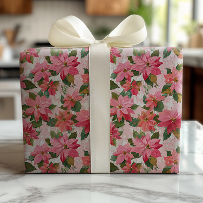 Poinsettia Pink  - Wrapping Paper