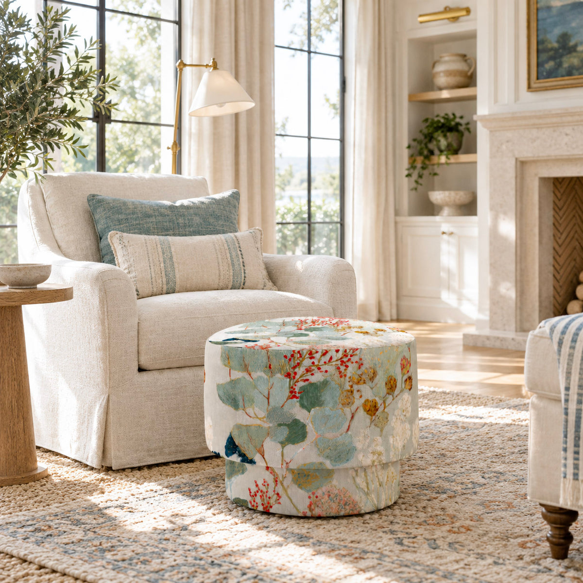 The Adelaide Ottoman in Hedgerow