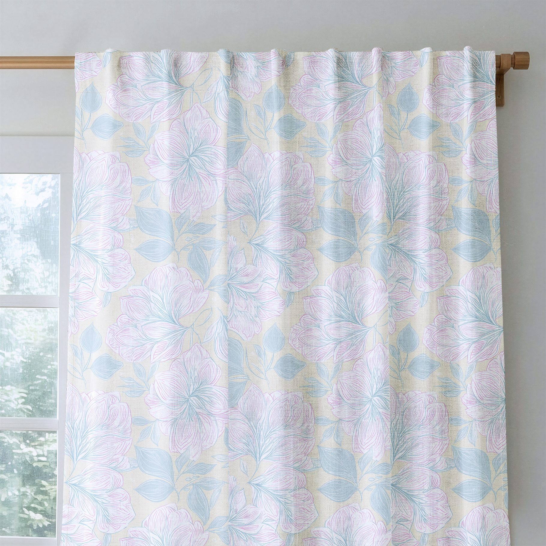 Skipping Through Flowers - Drapery — rod