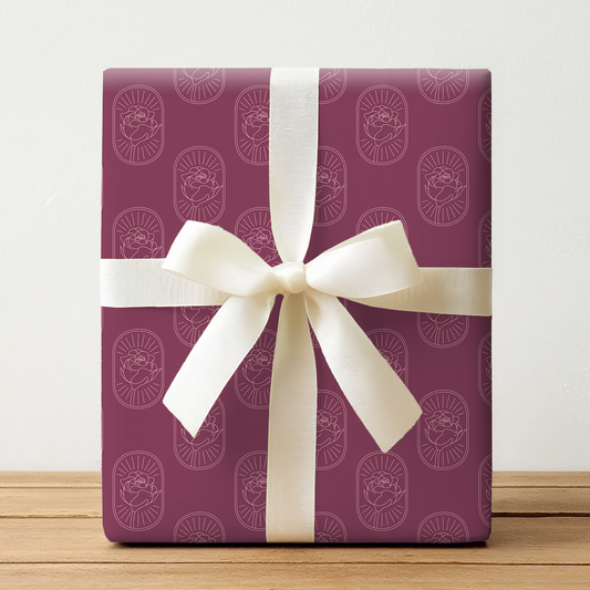 Oval Rose Elegance - Wrapping Paper
