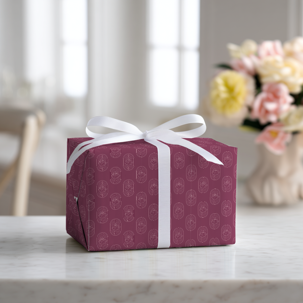 Oval Rose Elegance - Wrapping Paper