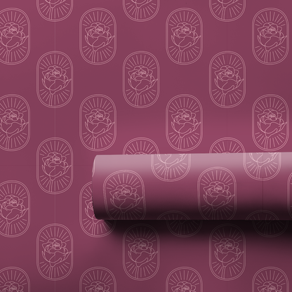 Oval Rose Elegance - Wrapping Paper