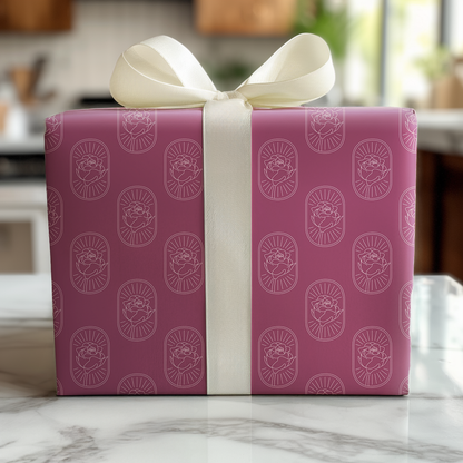 Oval Rose Elegance - Wrapping Paper
