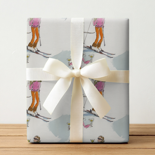 Merry Ski Girl - Wrapping Paper
