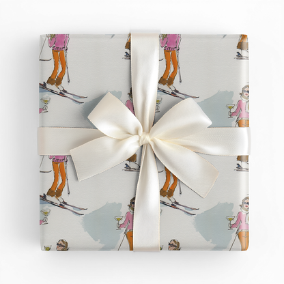 Merry Ski Girl - Wrapping Paper