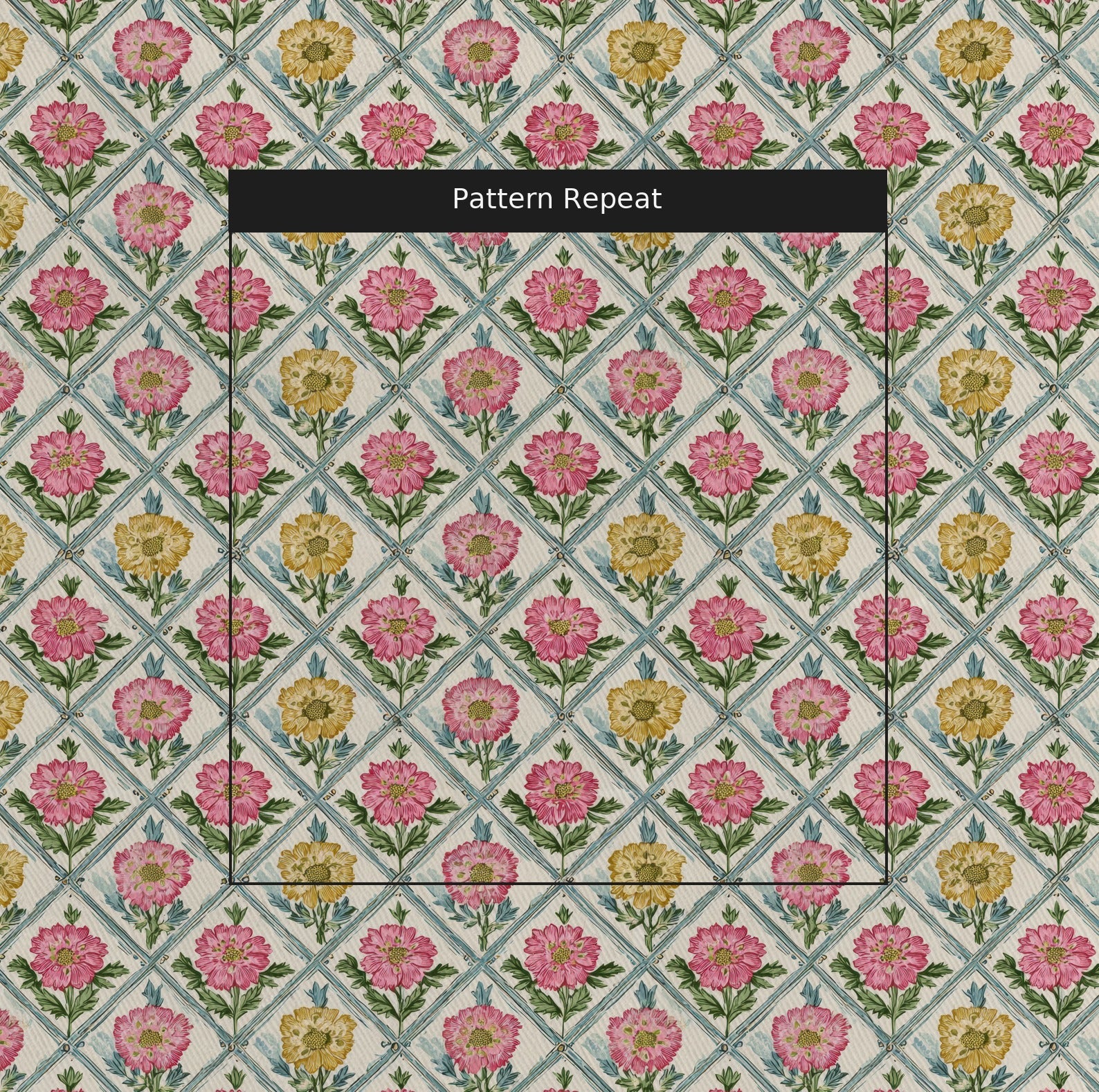 Ballet Slippers Fabric by the Yard — pattern repeat