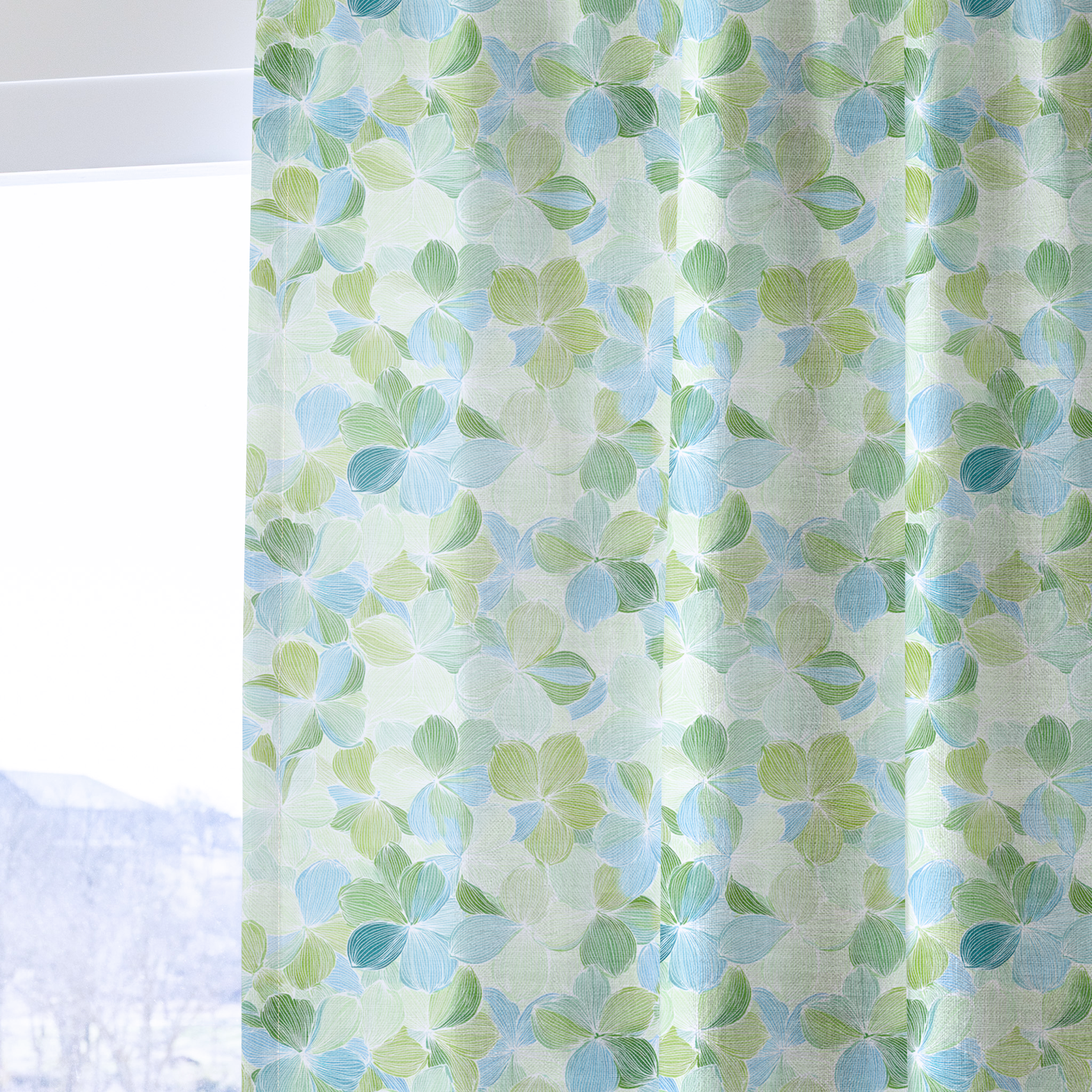 Lime Wedge - Drapery — one panel