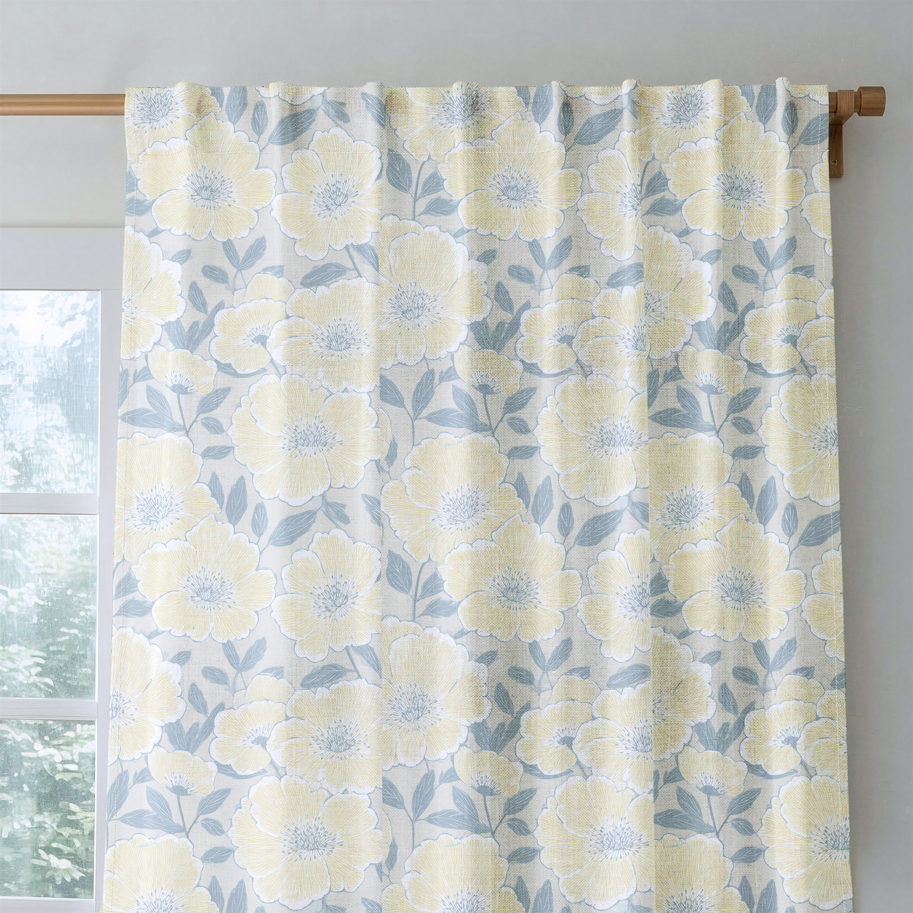 Porchlight Flowers - Drapery — rod