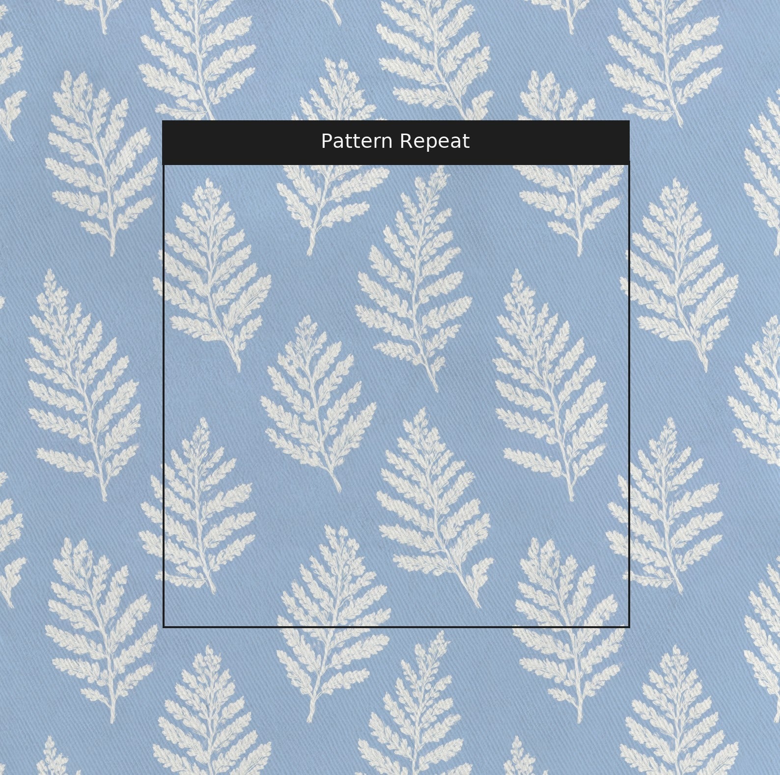 Periwinkle Branches Fabric by the Yard — pattern repeat