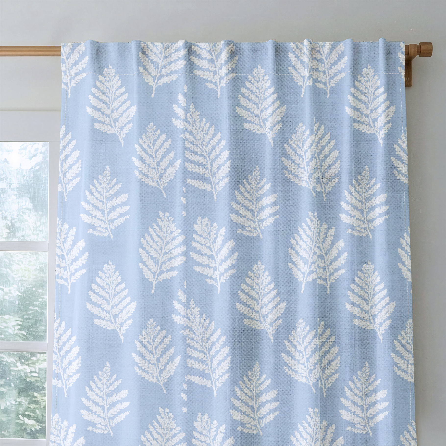 Periwinkle Branches - Drapery — rod