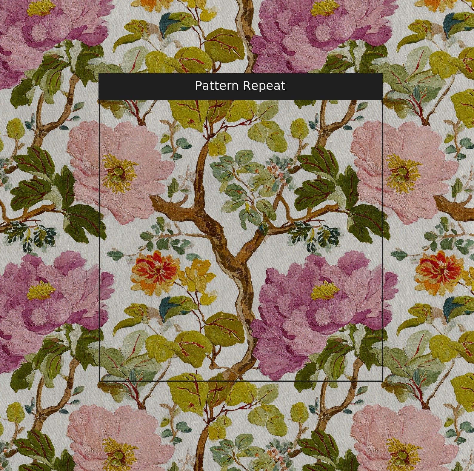 Vera Fabric by the Yard — pattern repeat