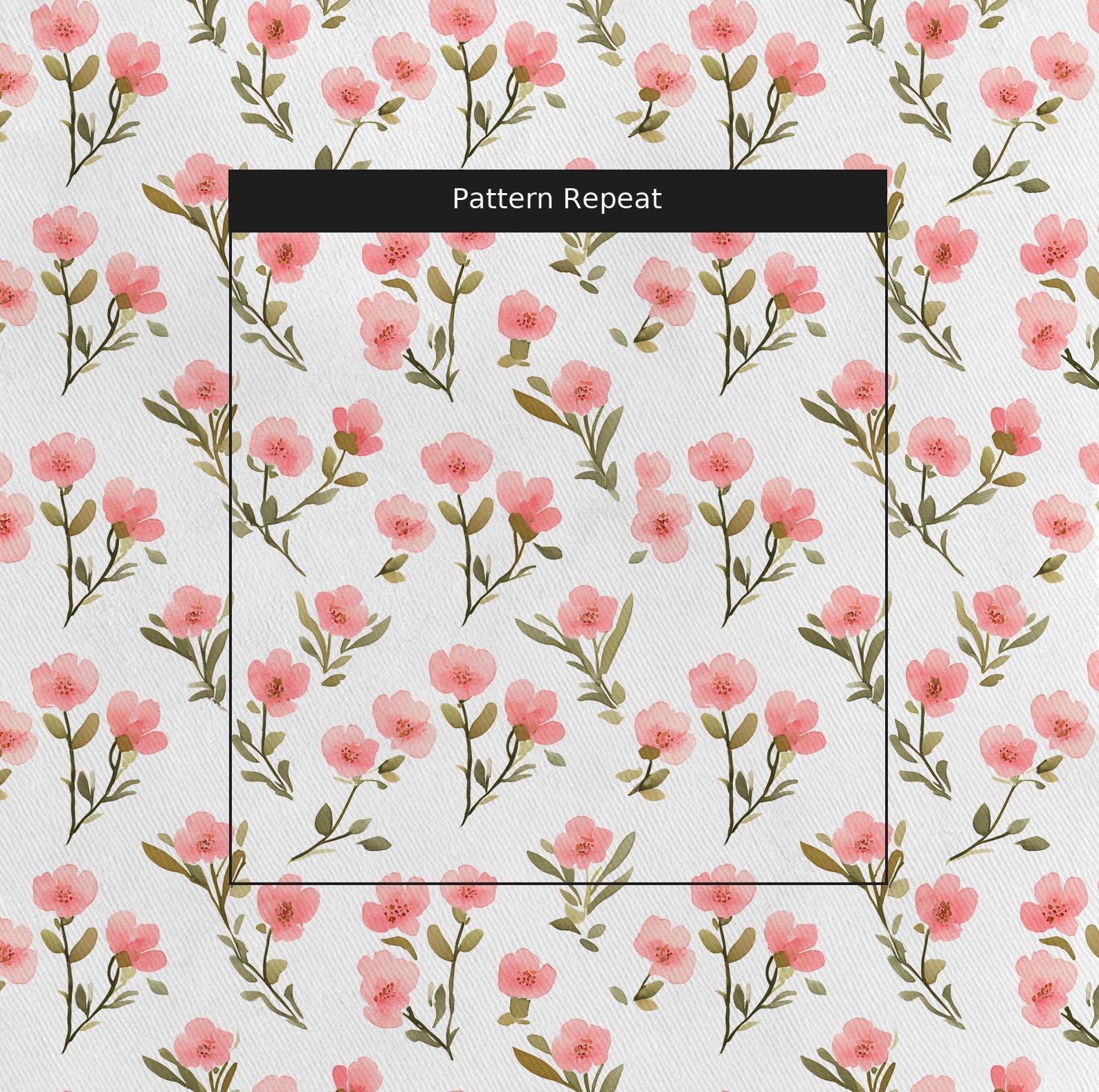 Petal Blush Fabric by the Yard — pattern repeat