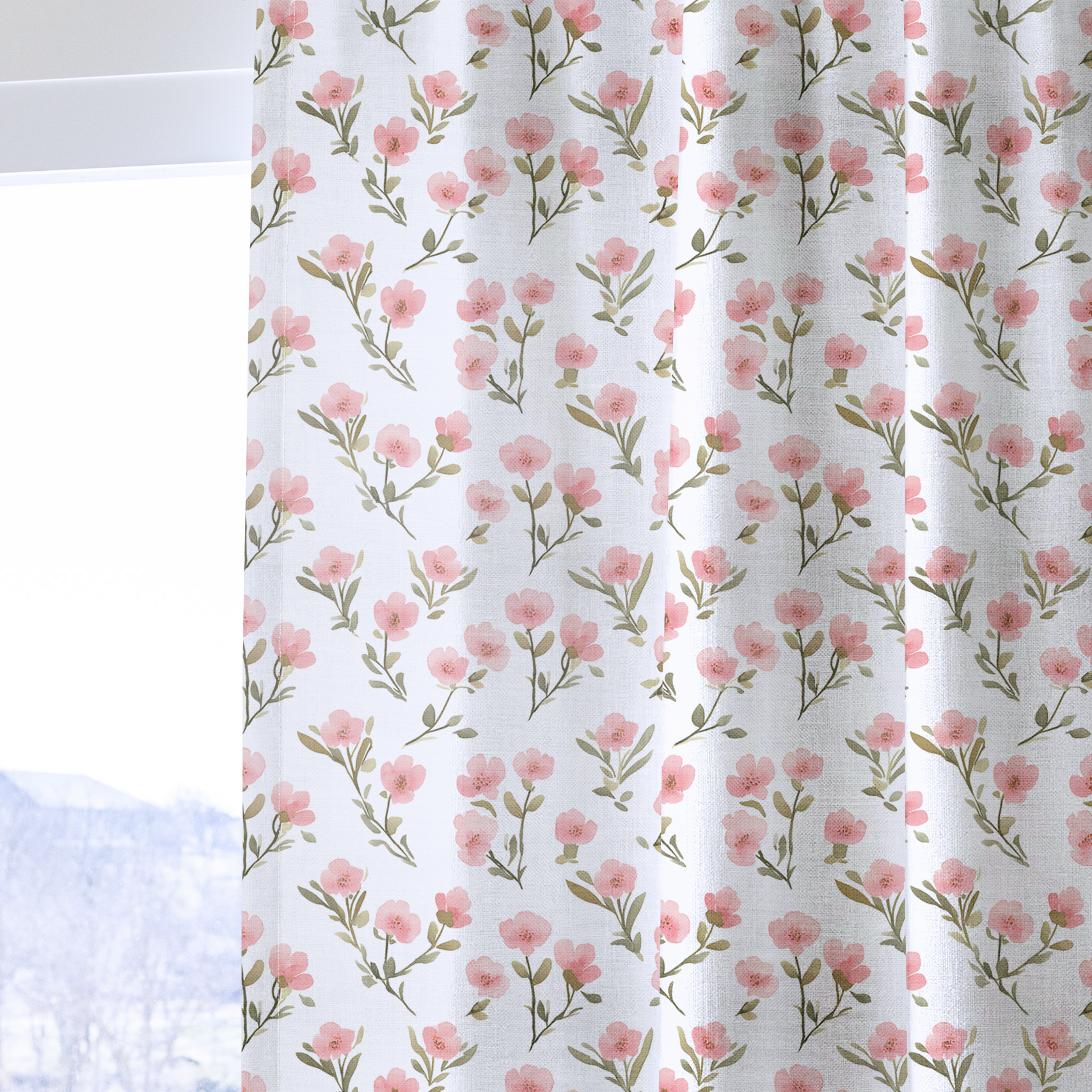 Petal Blush - Drapery — one panel