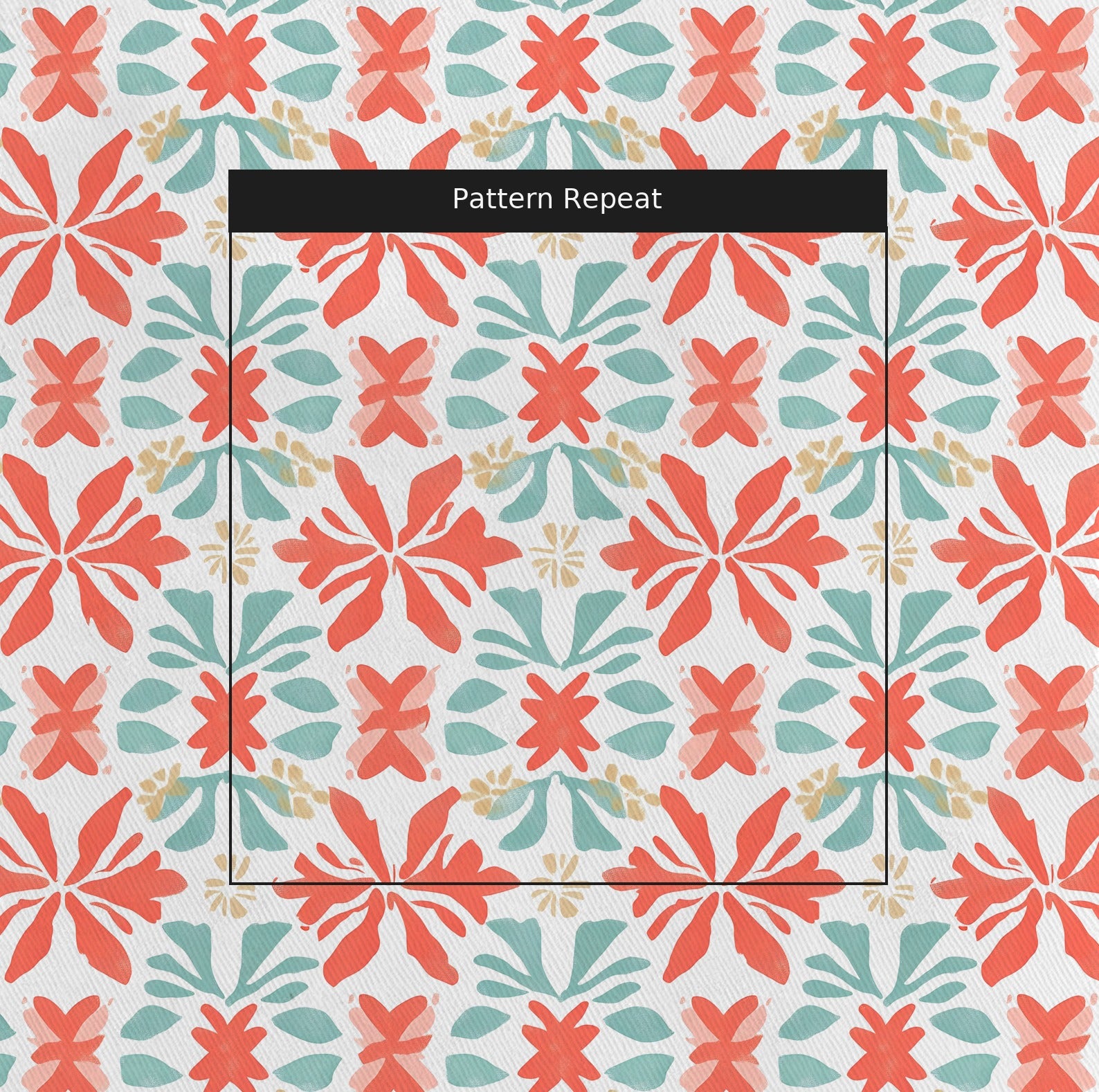 Summer Orange Fabric by the Yard — pattern repeat