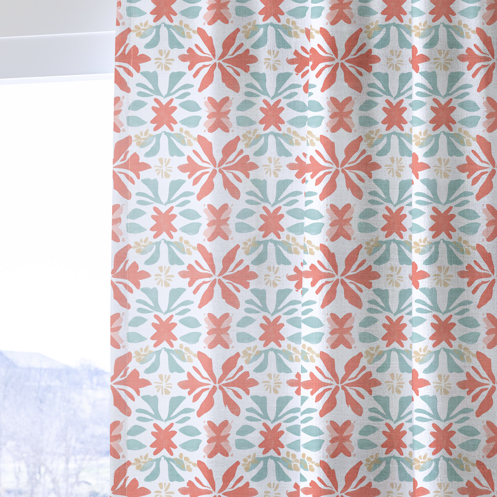 Summer Orange - Drapery — one panel