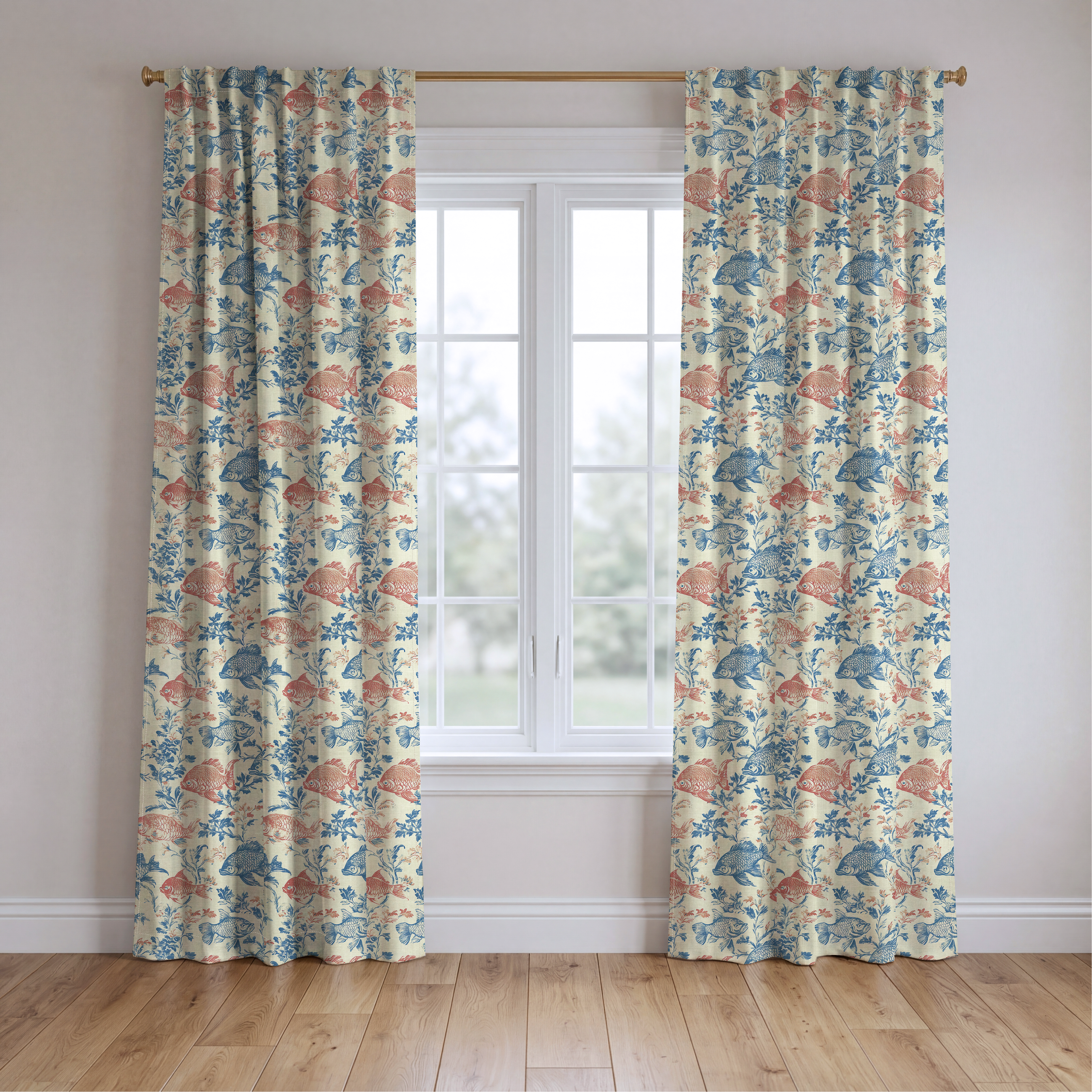 Fish Tank - Drapery — two panels