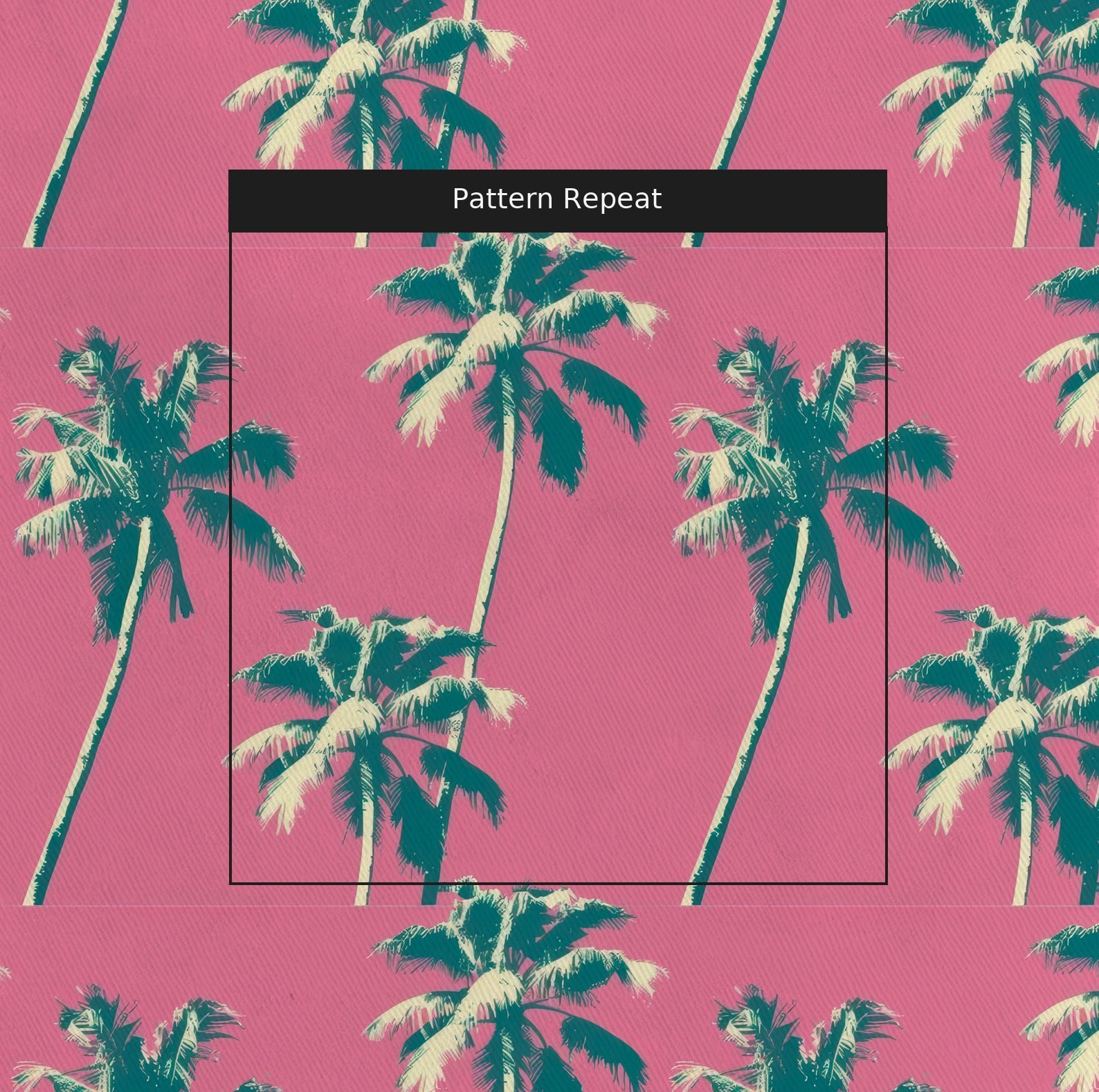 Miami Vibes Fabric by the Yard — pattern repeat